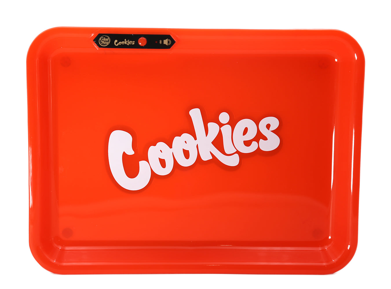 Cookies Bluetooth LED Glow Rolling Tray Lights up Rechargeable Glossy Finish Black Unicorn Hub jpg