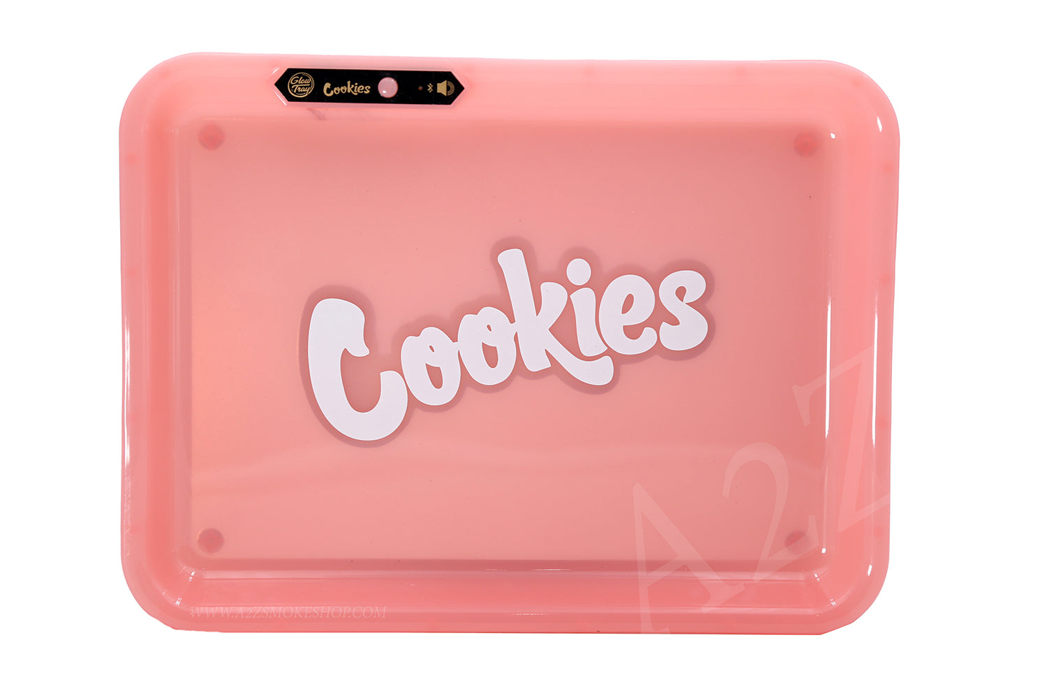 Cookies Bluetooth LED Glow Rolling Tray Lights up Rechargeable Glossy Finish Black Unicorn Hub jpg
