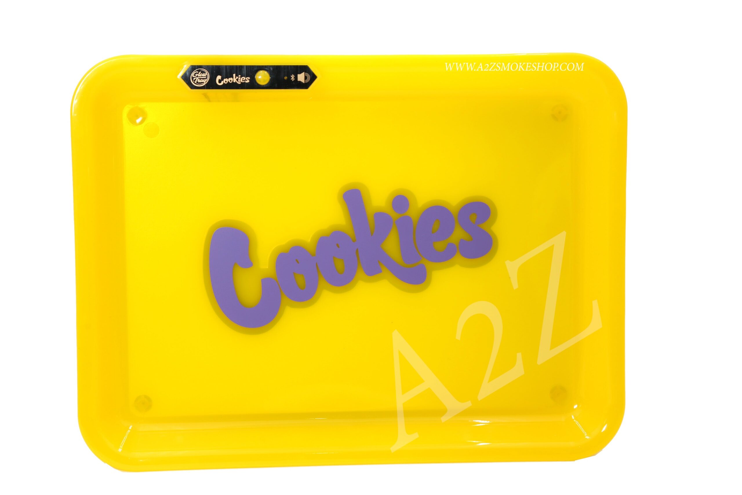 Cookies Bluetooth LED Glow Rolling Tray Lights up Rechargeable Glossy Finish Black Unicorn Hub jpg