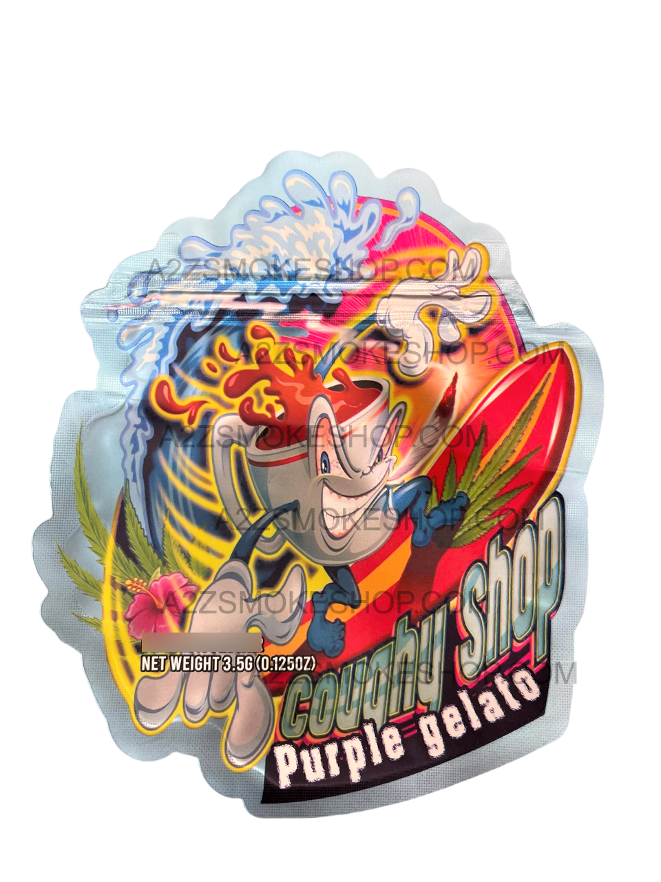 Coughy Shop Purple Gelato Cut Out Mylar Bags g Die cut Black Unicorn Hub x x cec af cfbda png