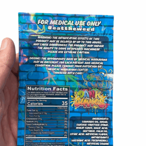 Dank Gummies mg Mylar Bag Blue Packaging Only Black Unicorn Hub png