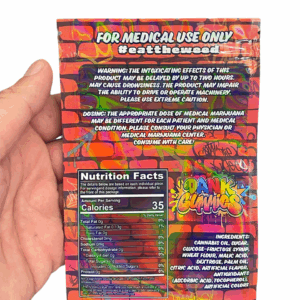 Dank Gummies mg Mylar Bag Red Packaging Only Black Unicorn Hub png