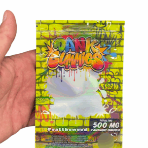 Dank Gummies mg Mylar Bag Yellow Packaging Only Black Unicorn Hub x x a c d ad bfcd png