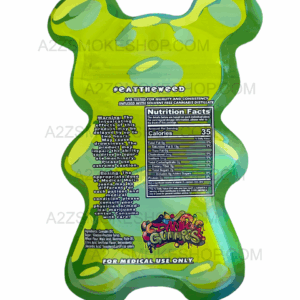 Dank Gummies Cut out mg Mylar Bag with window Green Packaging Only Black Unicorn Hub x x cd c df d babbe png