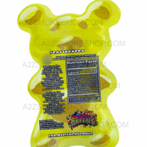 Dank Gummies Cut out mg Mylar Bag with window Yellow Packaging Only Black Unicorn Hub x x bba bdf df ac ddded png