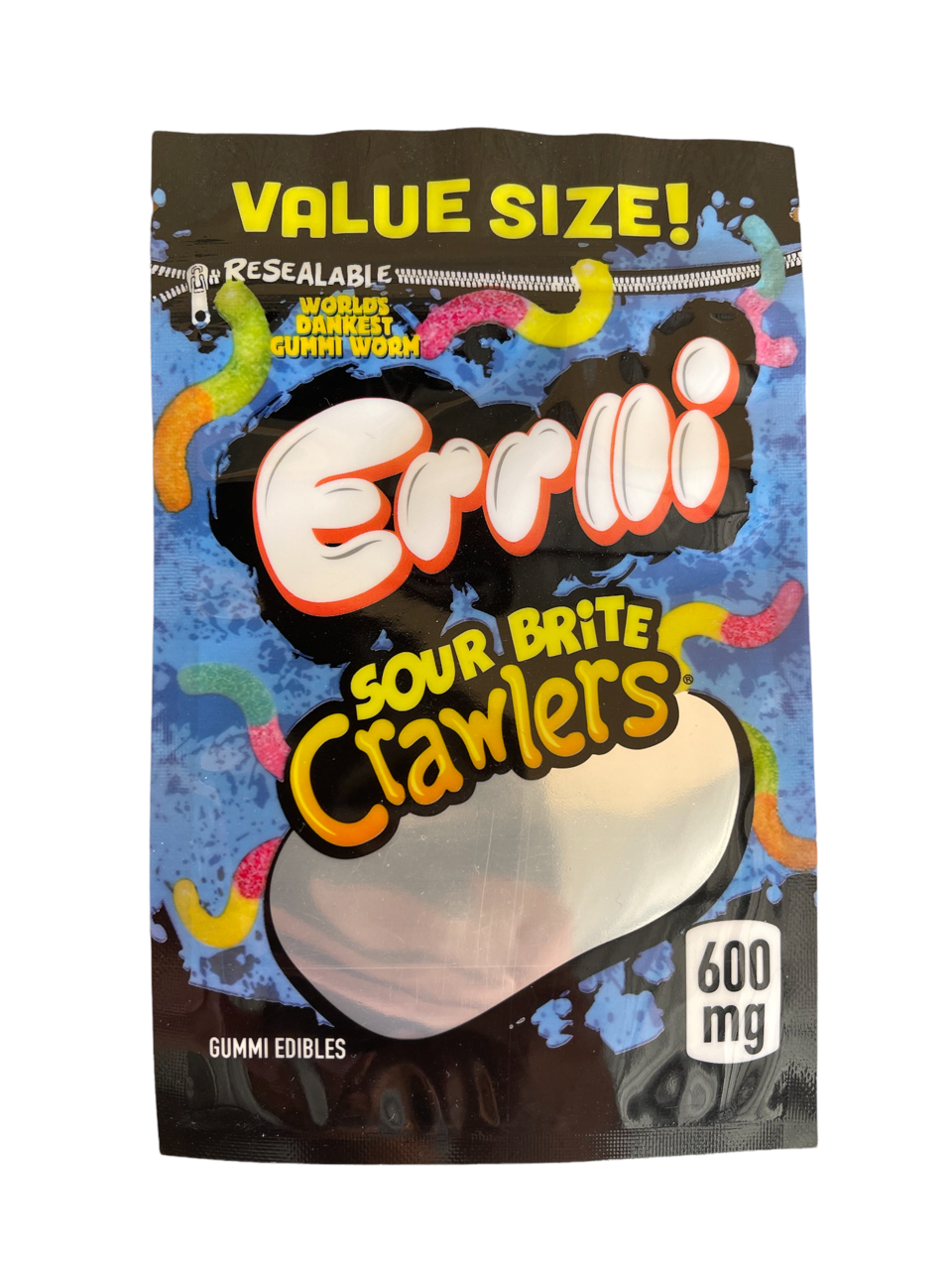 Errlli  Sour Bites Crawlers  600mg Mylar bags packaging only