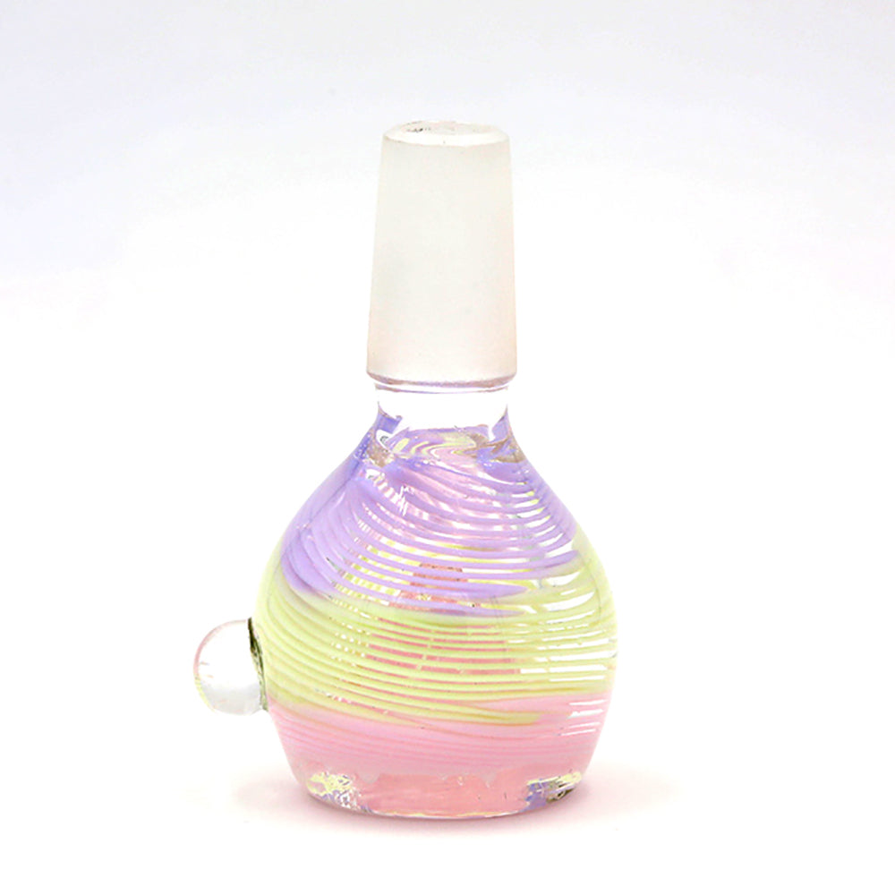Glass Pink Yellow Purple Color Bowl 14mm Male (FREE SHIPPING)