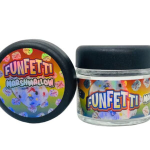 Funfetti Marshmallow g Glass Jars with Holographic Sticker labels Child Resistant jar jpg