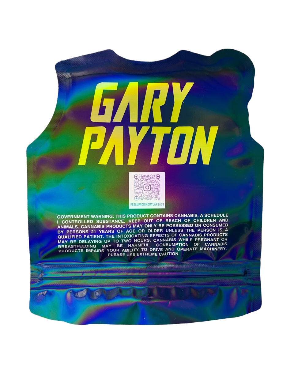 Gary Payton cut out Holographic Mylar bag 3.5g