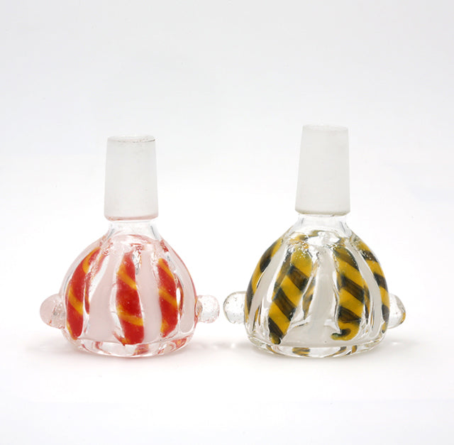 Glass Swirl Bowl 14mm Male