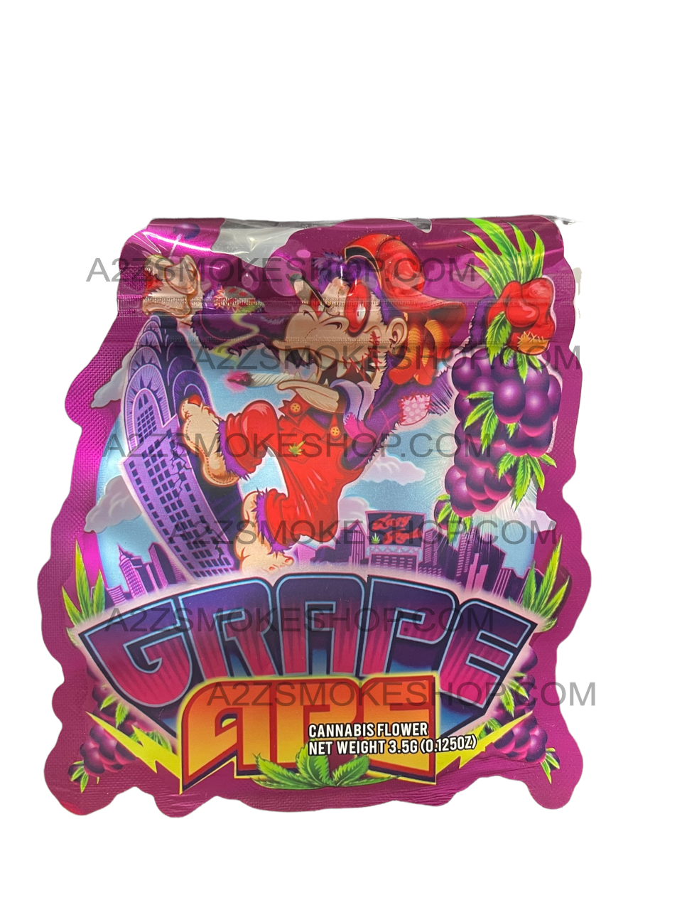 Grape Ape Cut Out Mylar Bags g Die cut Black Unicorn Hub png