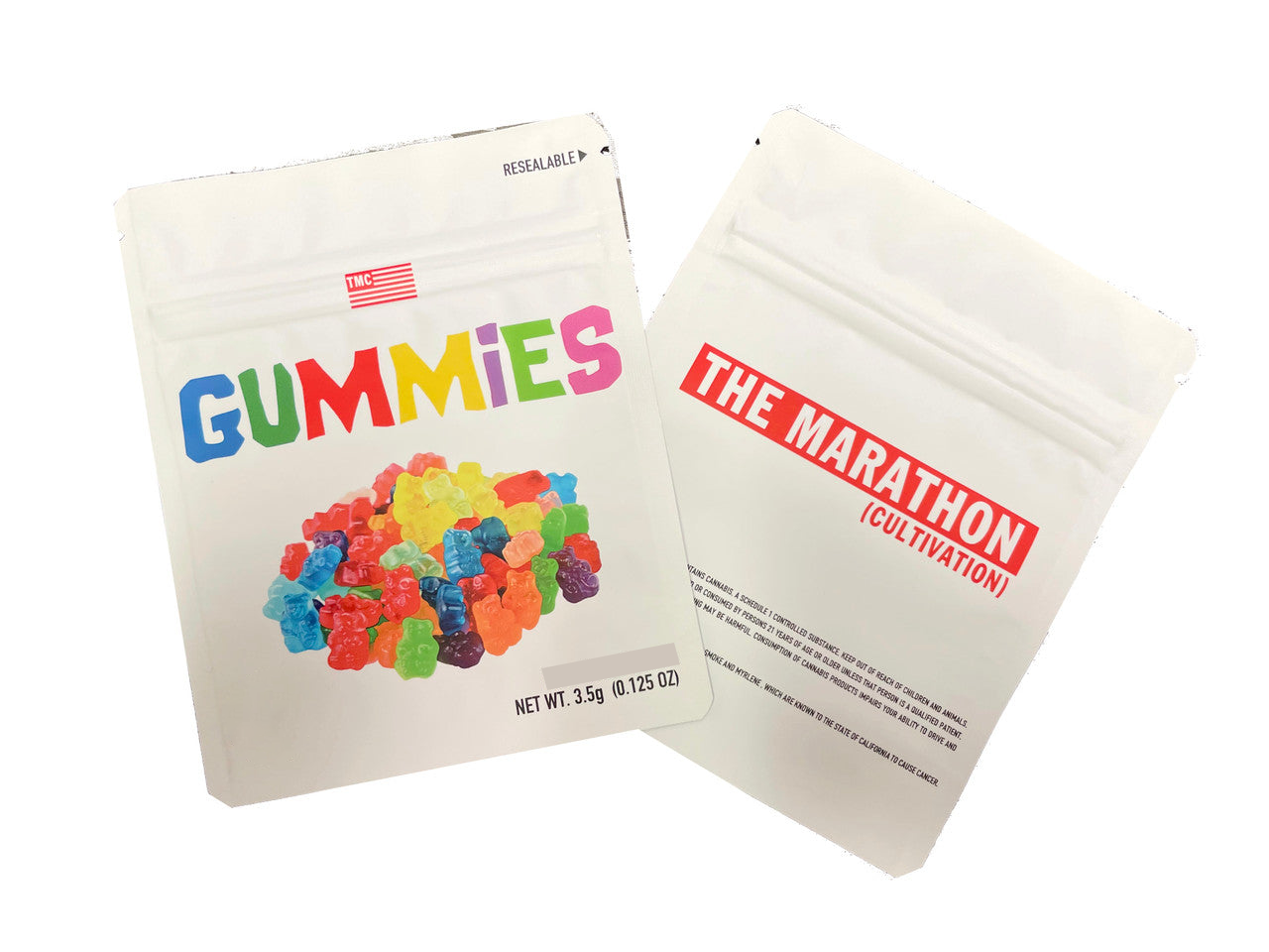 Gummies The Marathon TMC Mylar zip lock bag 3.5G