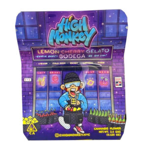 High Monkey Lemon Cherry Gelato Bodega Mylar bag g Smell Proof Airtight Mylar Bag Packaging Only Black Unicorn Hub jpg