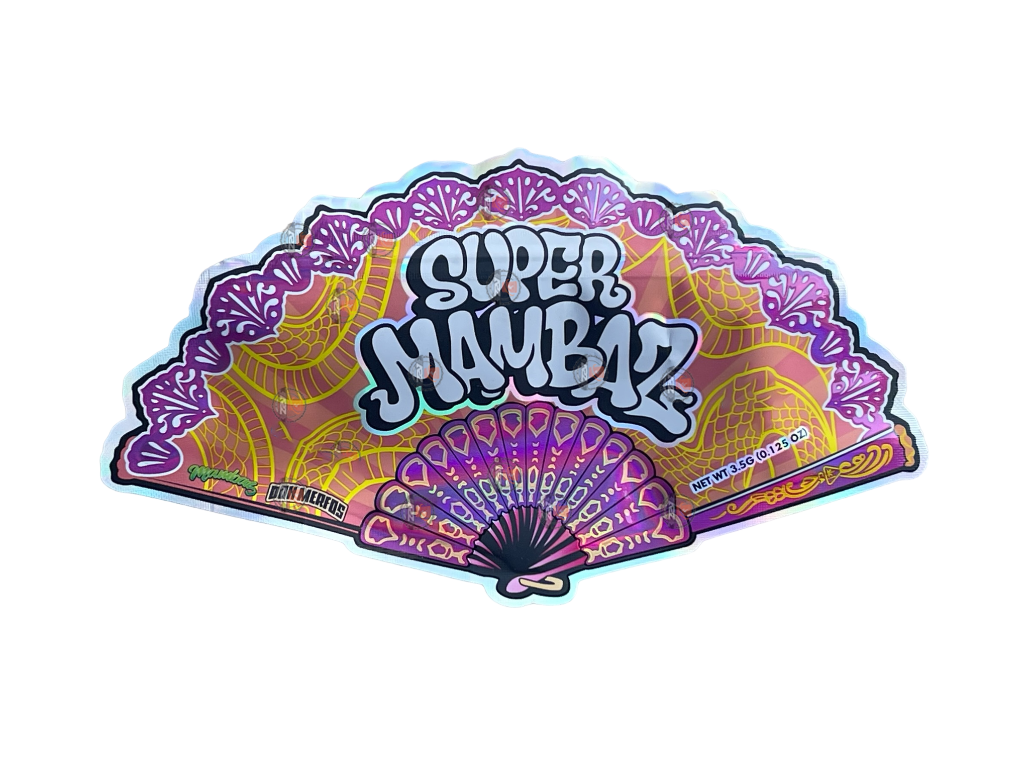 Super Mambaz 3.5G Mylar Bag – Cut out zip lock bag