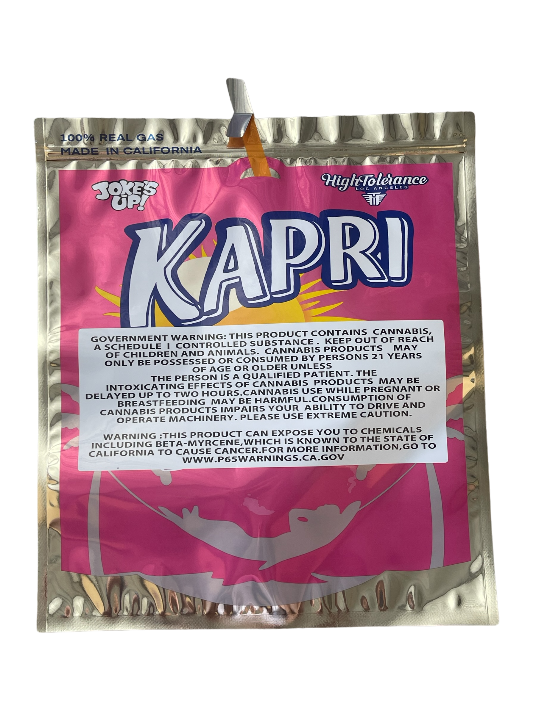 Kapri Pink Lemonade Mylar Bag (Large) 1 LBS – 16OZ (454g) High Tolerance- Jokes Up Pound Bag