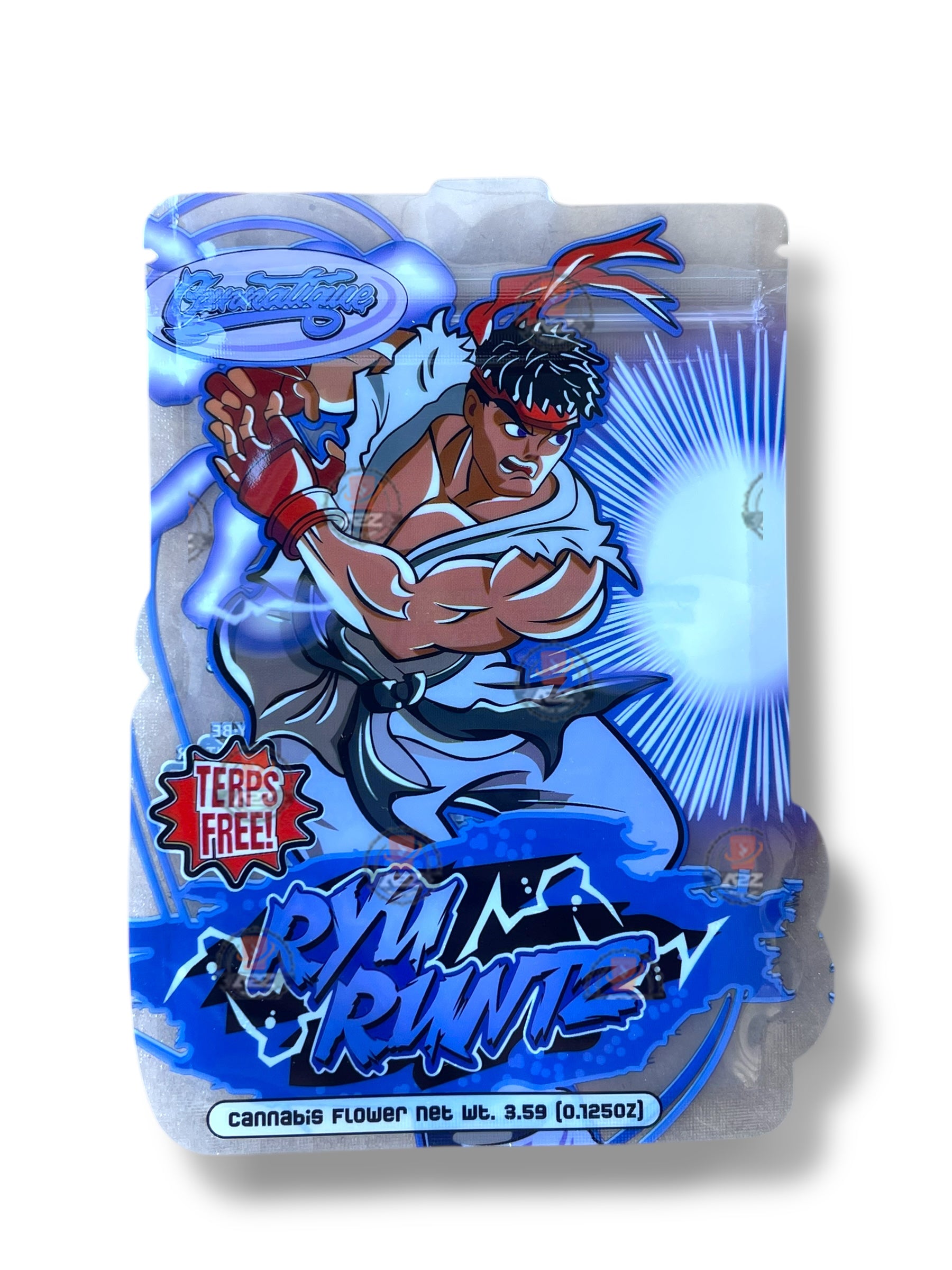 Cannatique Street Fighter Ryu  Mylar Bags with Boxes 3.5g Box Packaging Transparent box and bag
