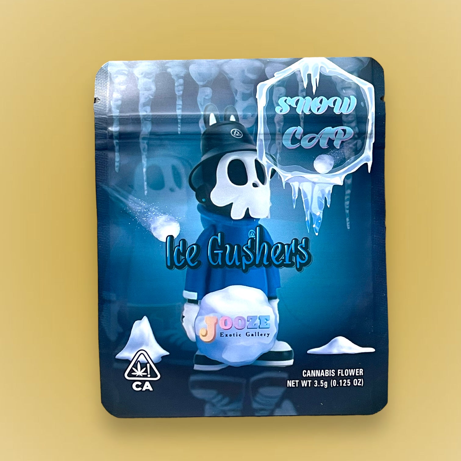 Ice Gushers Snow Cap 3.5g Mylar Bags Packaging Only