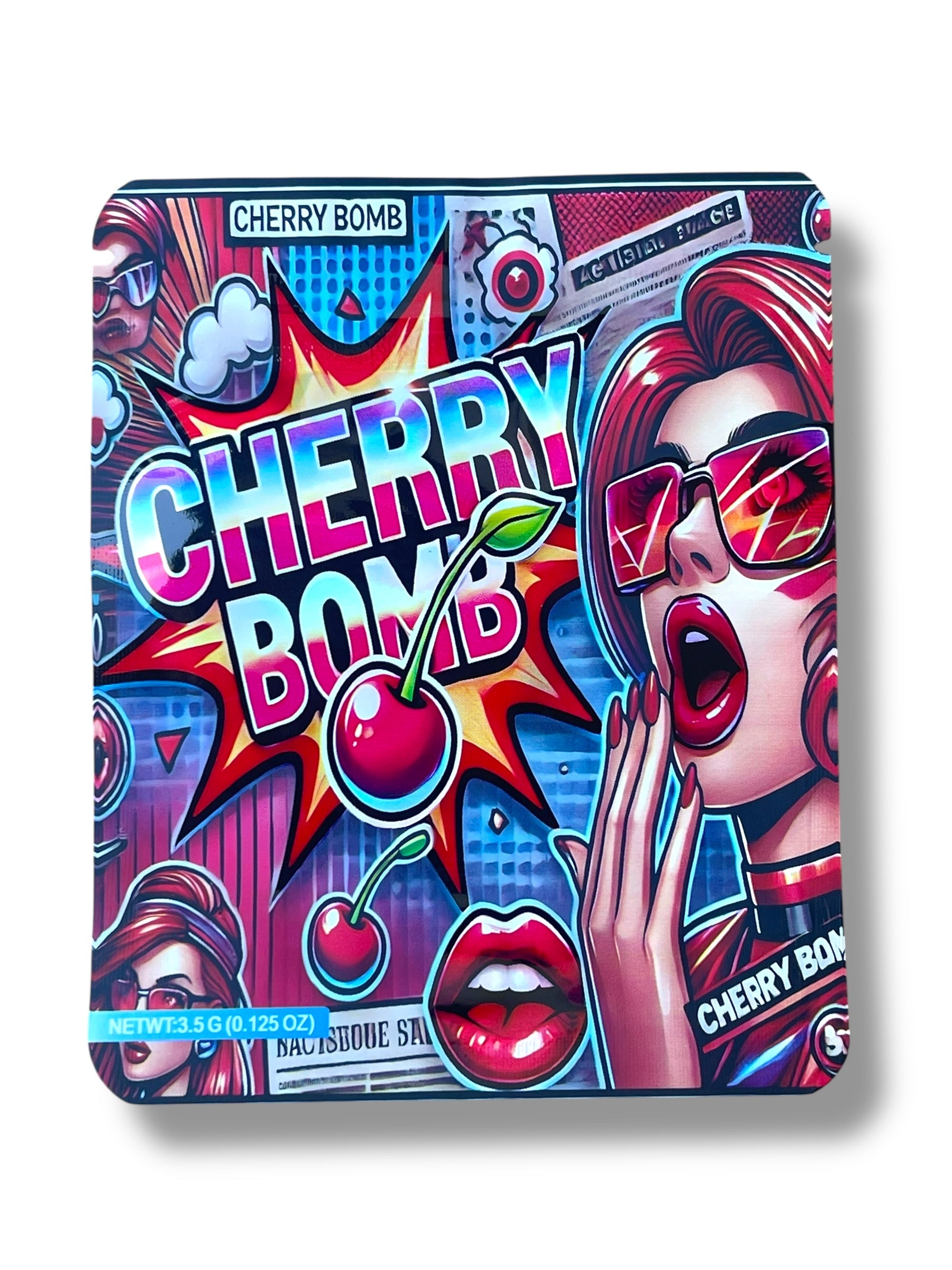Cherry Bomb 3.5g Mylar Bag- Packaging Only