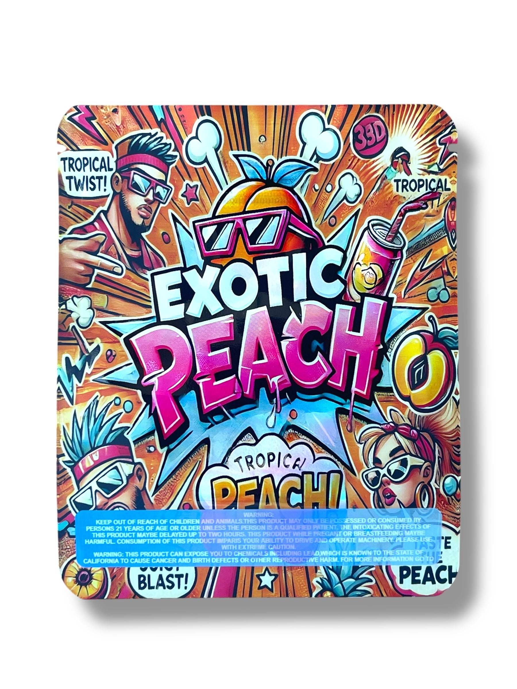 Exotic Peach 3.5g Mylar Bag- Packaging Only