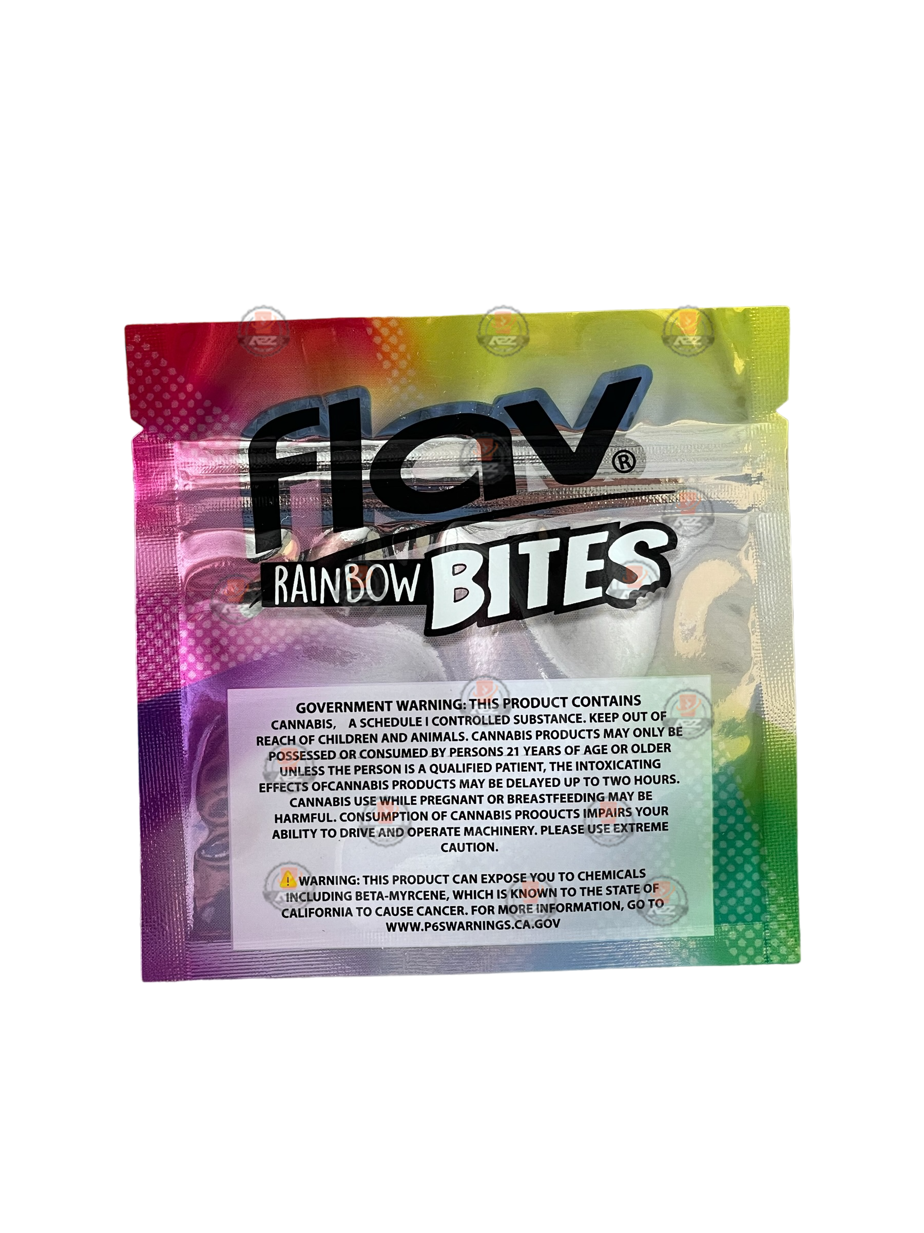 Flav Rings Rainbow Bites 3.5g Mylar Bag Holographic