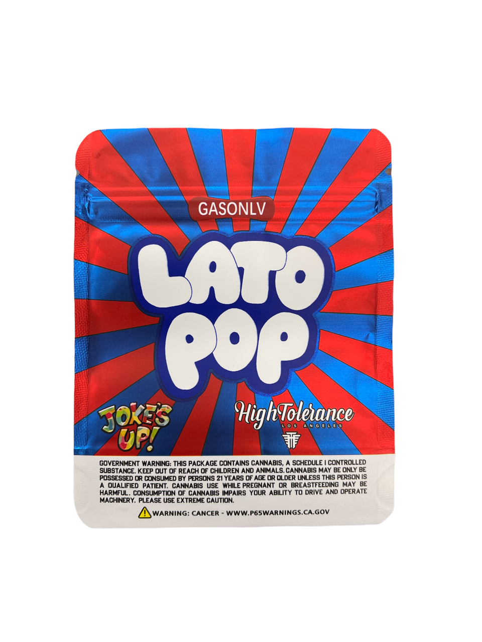 Jokes UP Gumbo Pop High Tolerance Mylar zip lock bag 3.5G