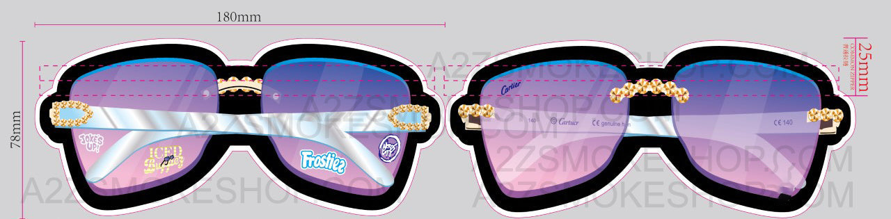 Jokes Up Cartier Cut Out Mylar Bags g Die cut Holographic Black Unicorn Hub x x a db c aed efabfc png