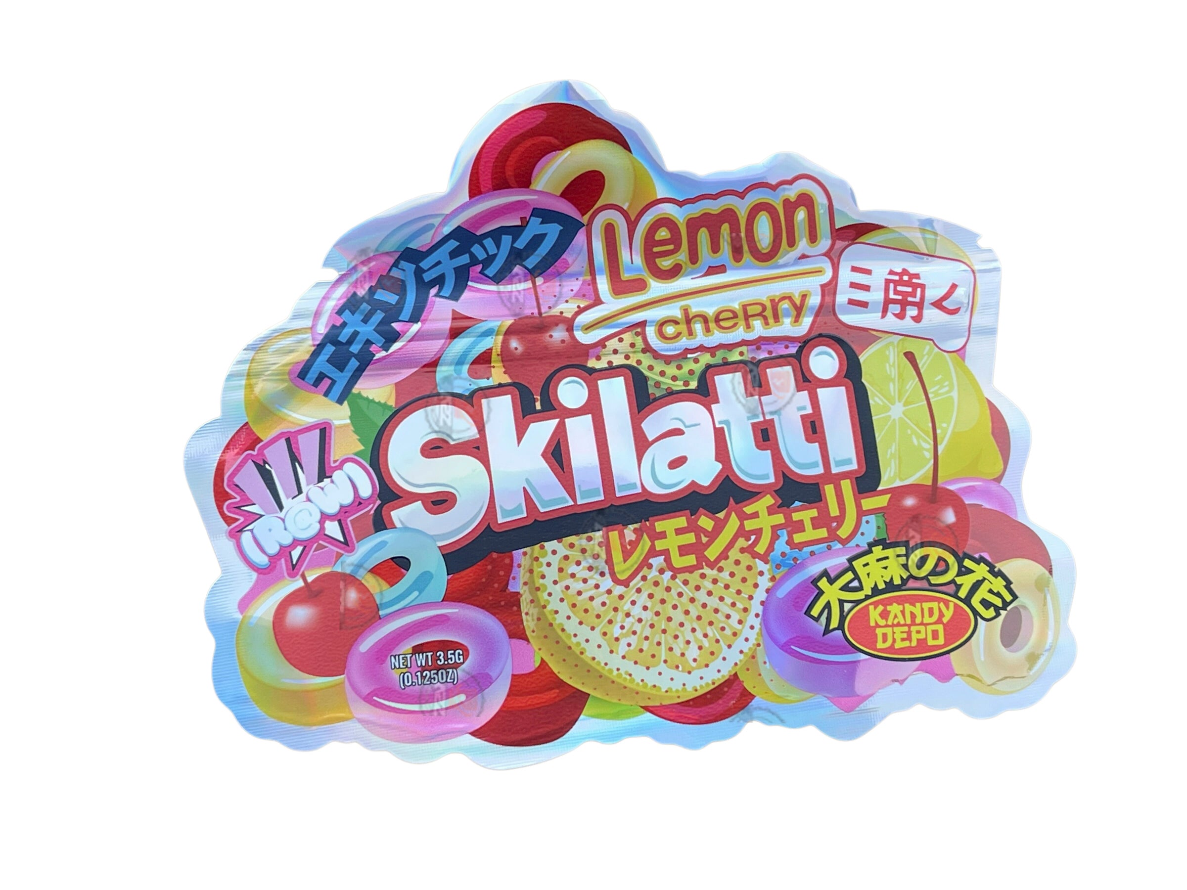 Kandy Depo Lemon Cherry Skilatti Mylar Bags g Holographic jpg