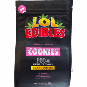 LOL Edibles Cookies mg Mylar bags Empty packaging only Black Unicorn Hub png