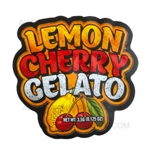 Lemon Cherry Gelato Cut Out Mylar Bags g Die cut Black Unicorn Hub png