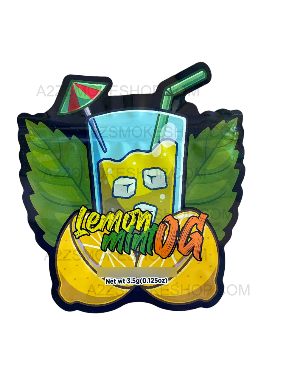 Lemon Mint OG Cut Out Mylar Bags g Die cut Black Unicorn Hub x x dbe a e d edd png