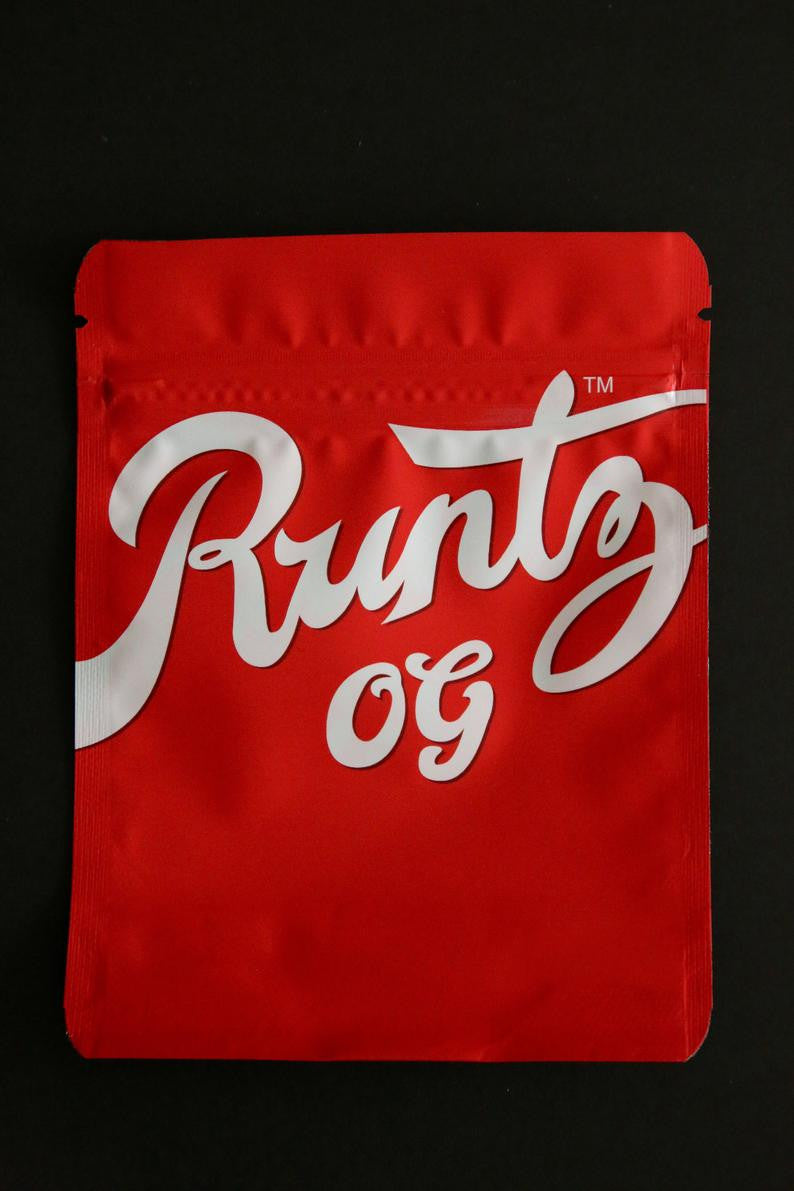 RUNTZ OG RED  Mylar Bags by 3.5 Grams Smell Proof