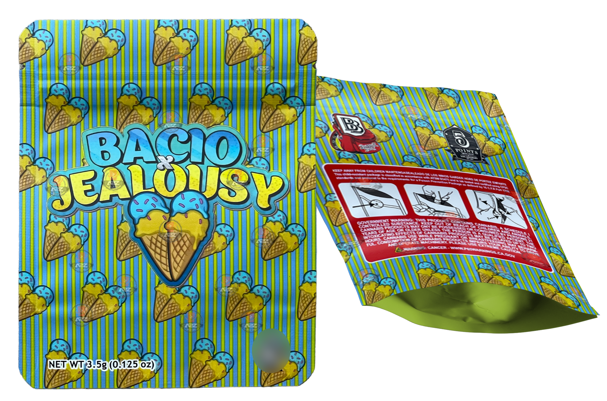 Backpack Boyz Bacio Jealousy Mylar Bags 3.5g