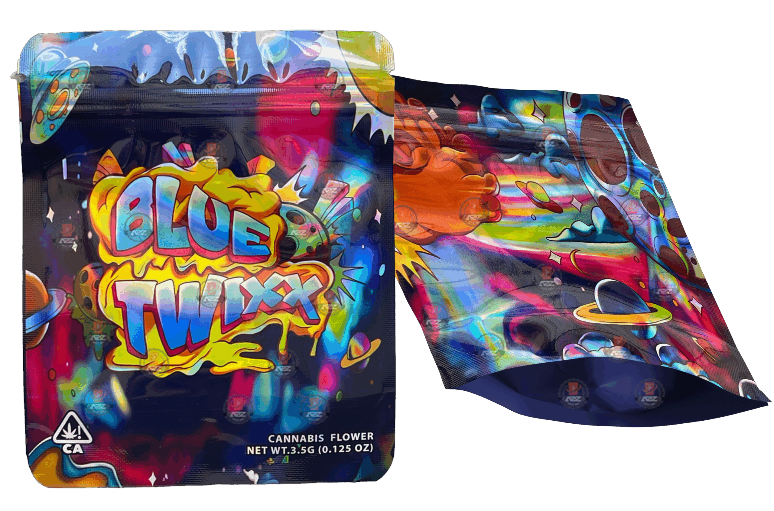 Blue Twix 3.5g Mylar Bag- Holographic Packaging Only