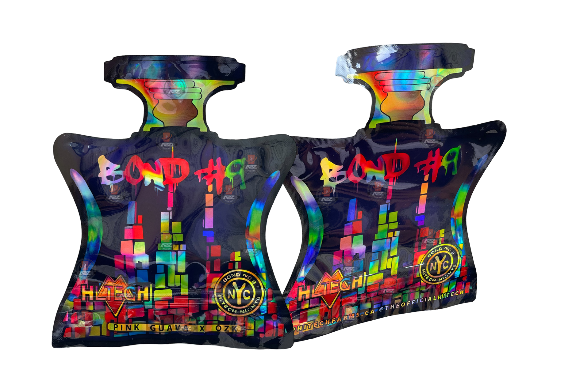 Bond #9 Pink Guava X  OZK Mylar bag 3.5g  cut out Empty Packaging- Holographic