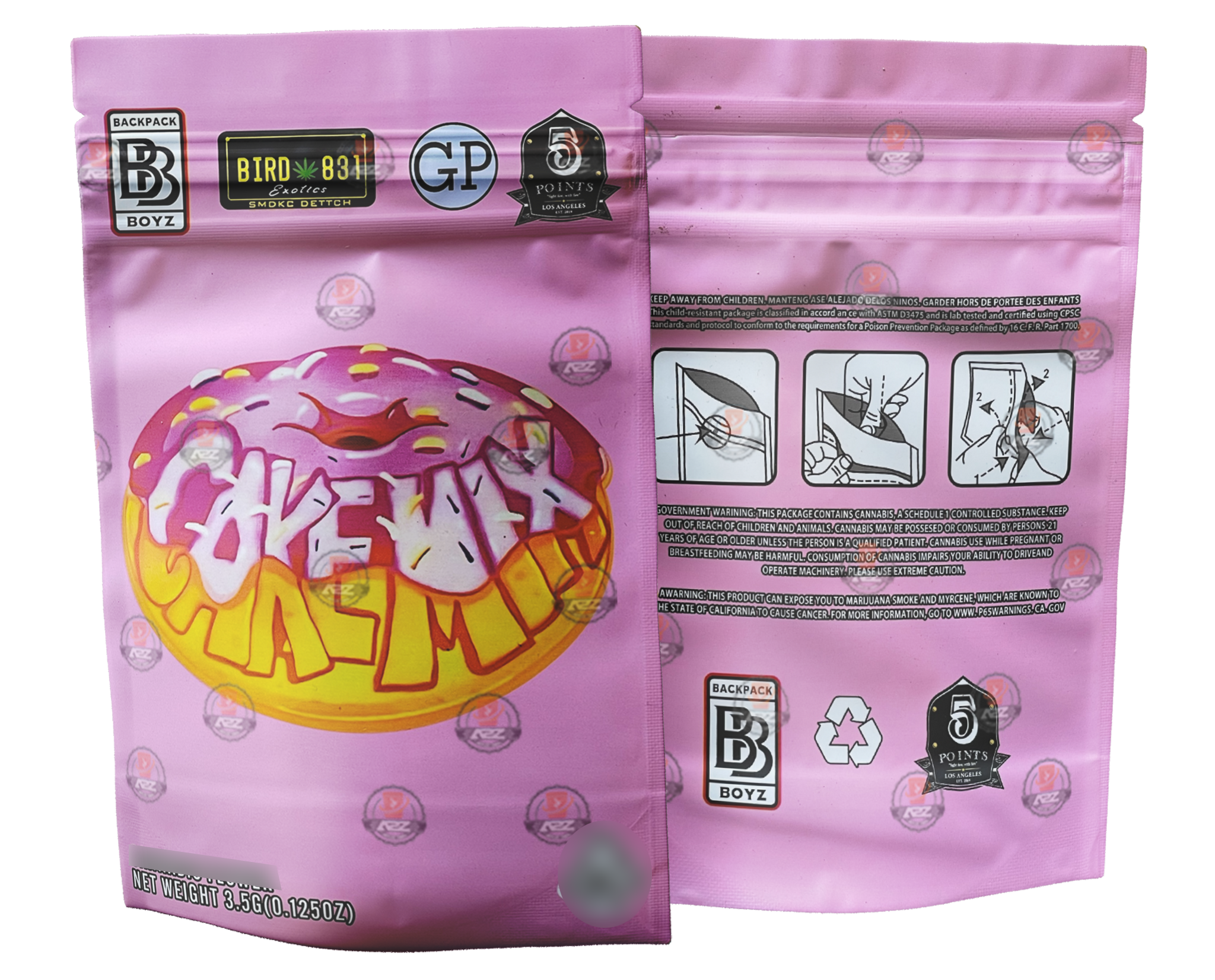 Backpack Boyz Cake Mix Mylar Bag 3.5g