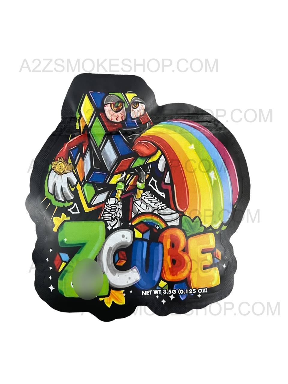 cube cut out Mylar bag 3.5g Can use for any strain