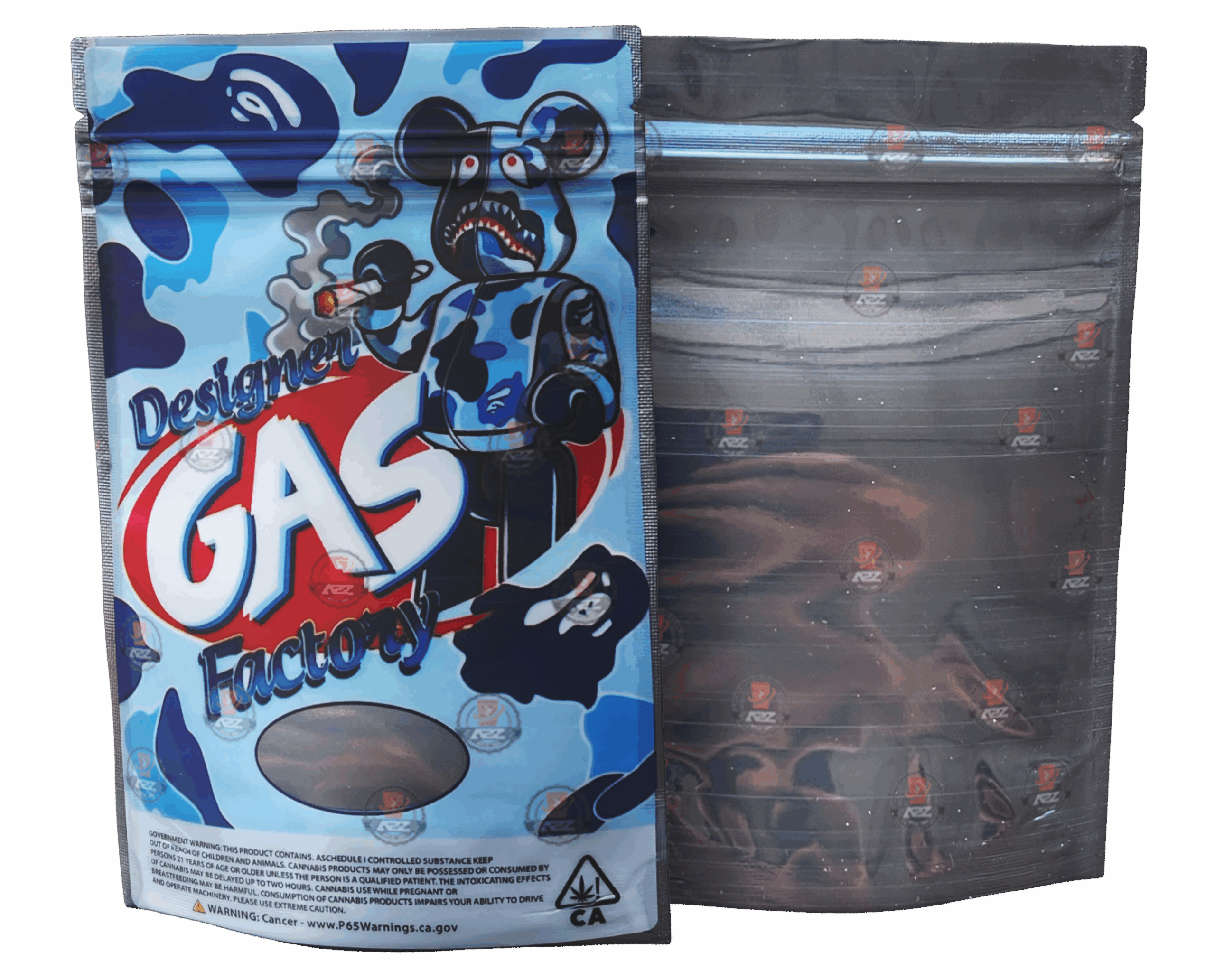 Designer Gas Factory Mylar Bags 3.5g SMELL PROOF RESEALABLE DESIGNER GAS FACTORY BAGS
