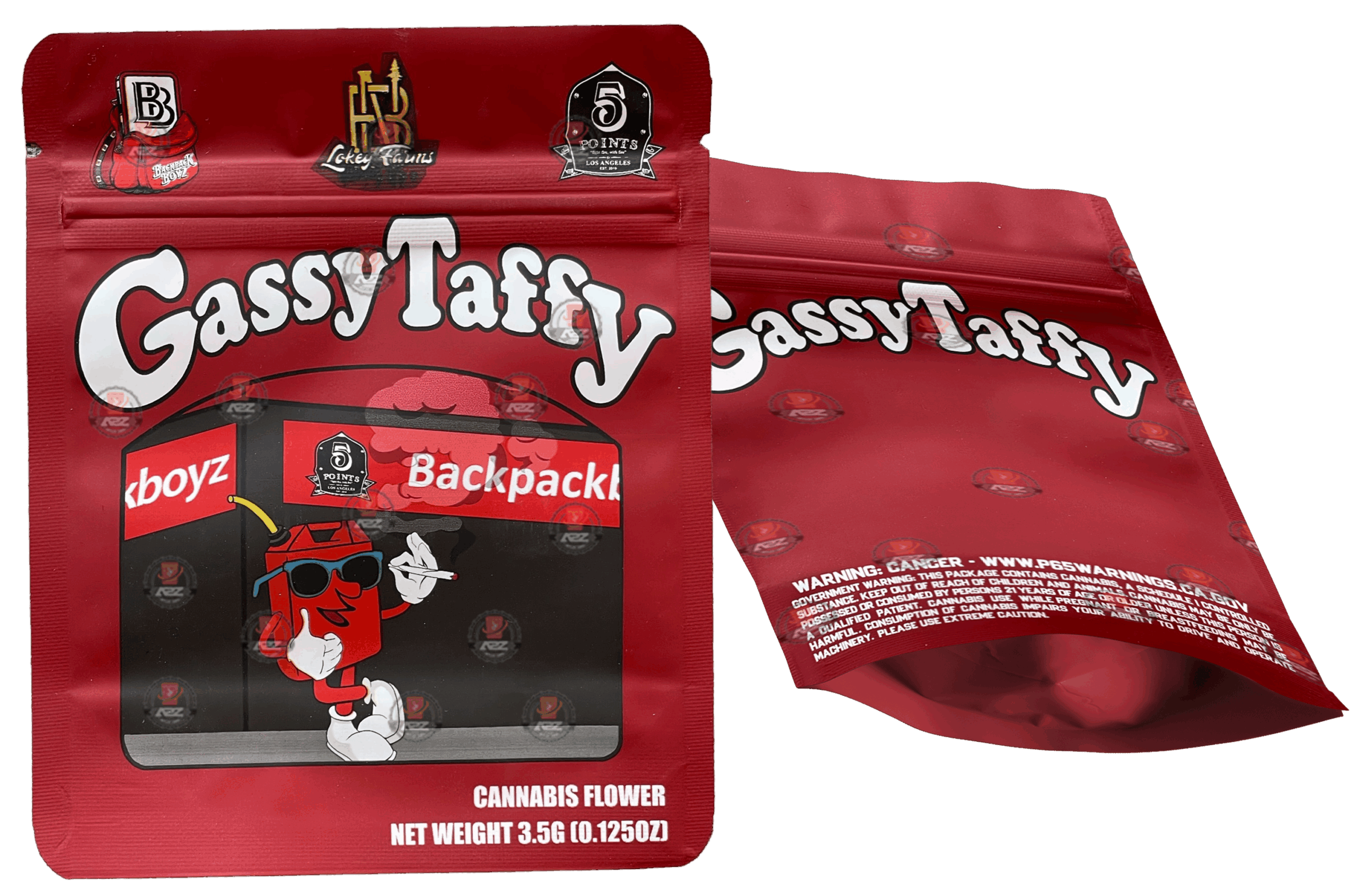 Backpack Boyz Mylar bag Gassy Taffy 3.5g Packaging Only