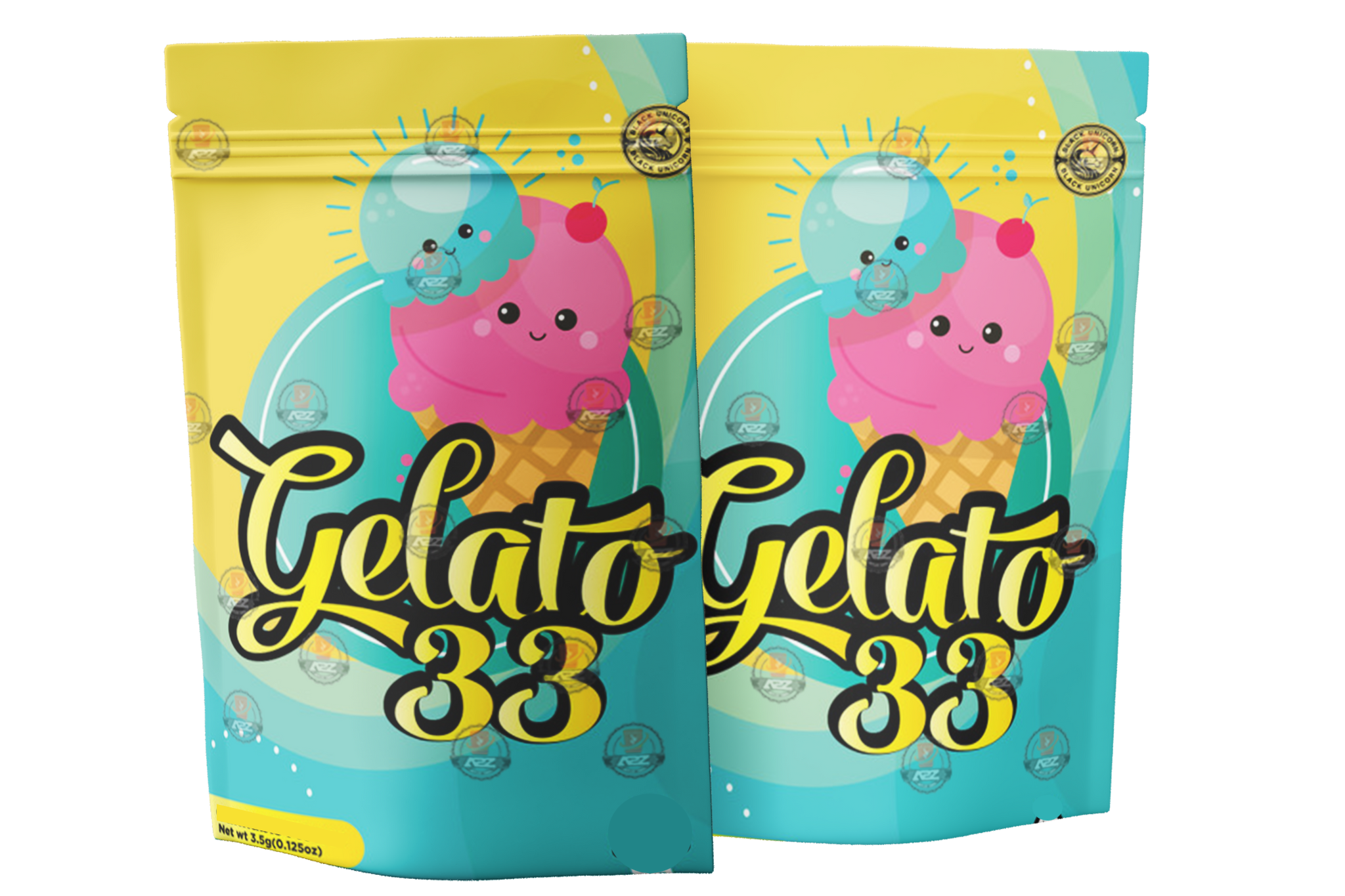 Black Unicorn – Gelato 33 Mylar bag 3.5g  For Flower