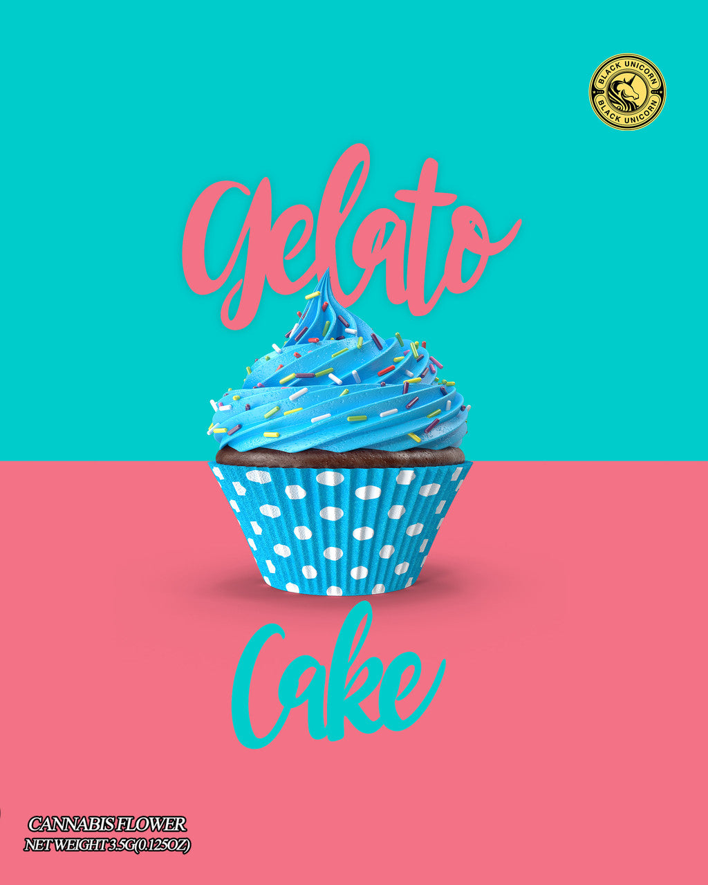 Black Unicorn – Gelato Cake Mylar bag 3.5g  For Flower