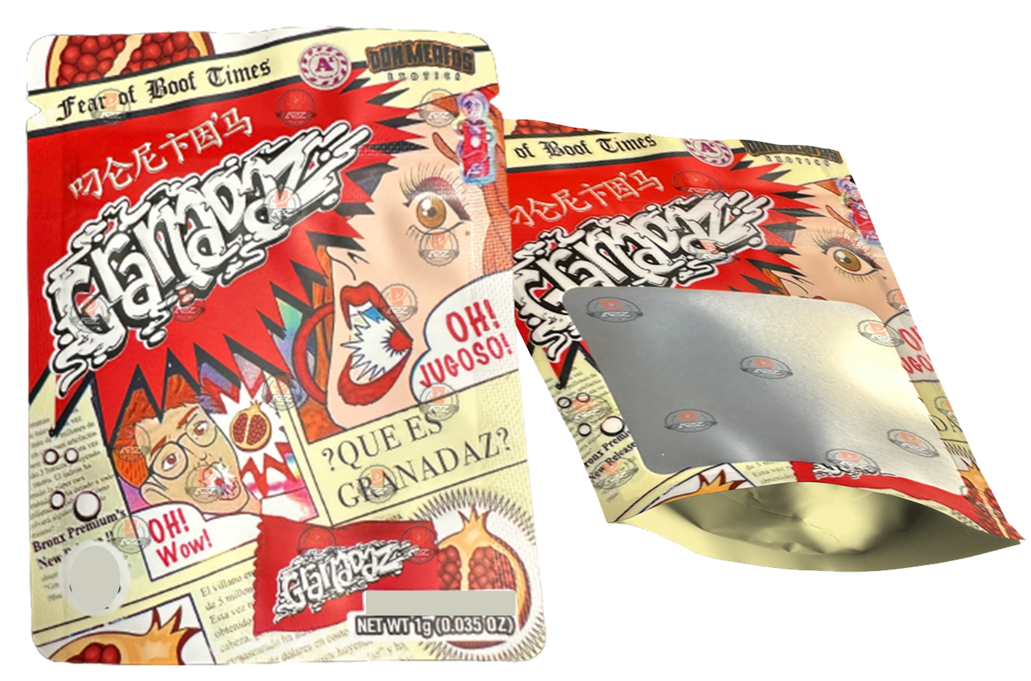 Don Merfos Granadaz bag 1 Gram Mylar bag Packaging Only