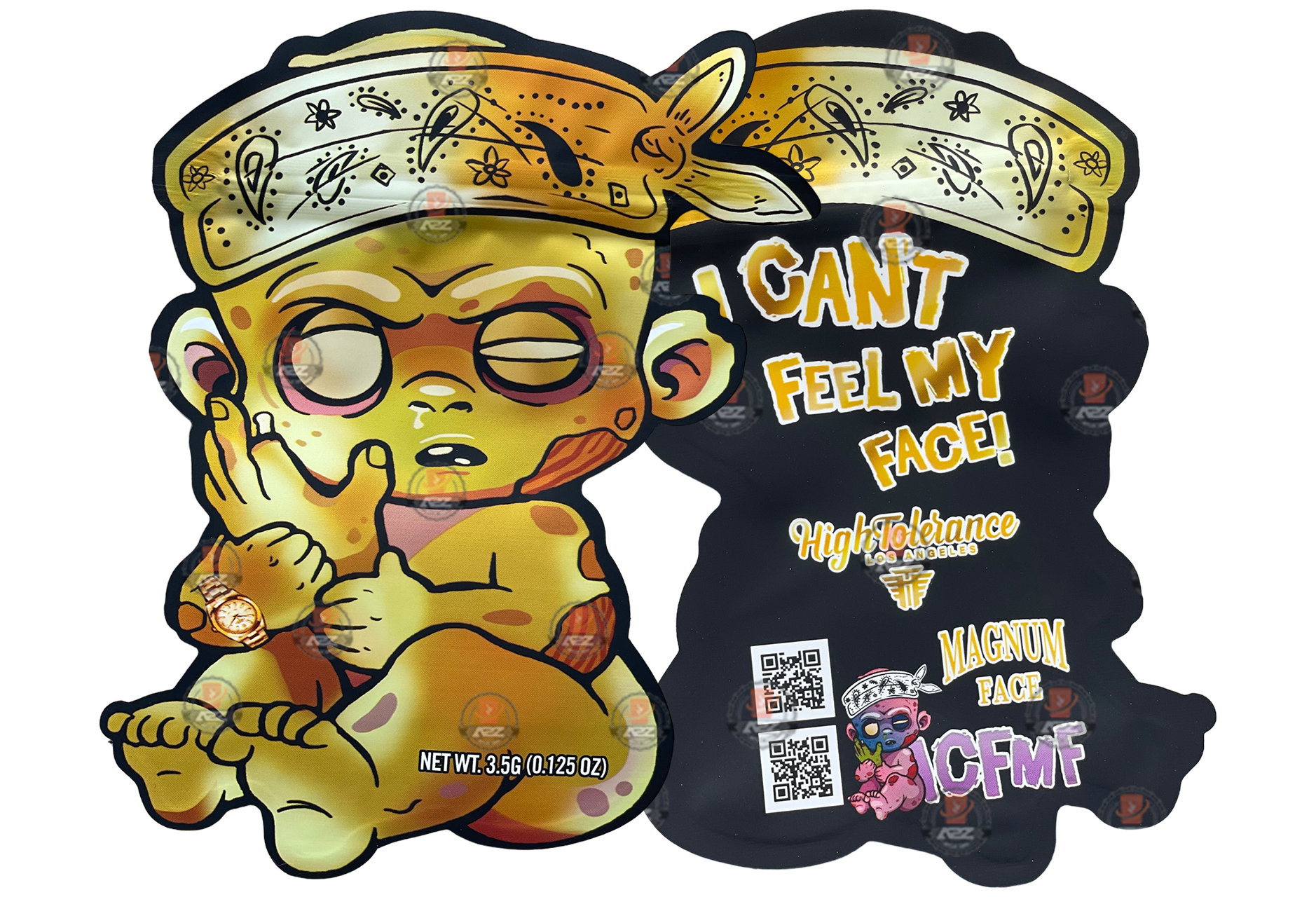 Life is Good Pack Baby I Can’t Feel My Face Cut Out Mylar Bags 3.5g High Tolerance ICFMF