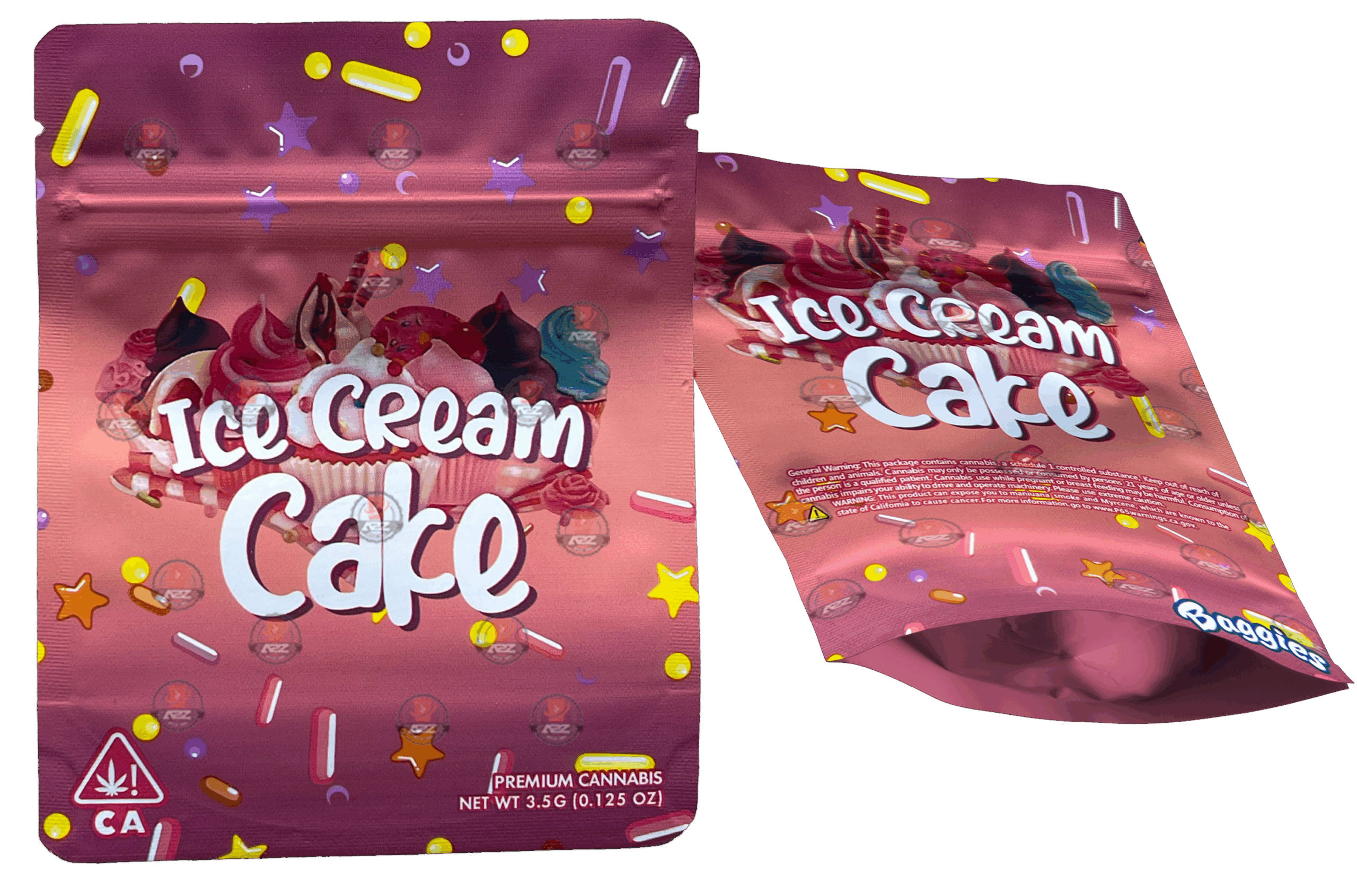 Ice Cream Cake Mylar zip lock bag 3.5G