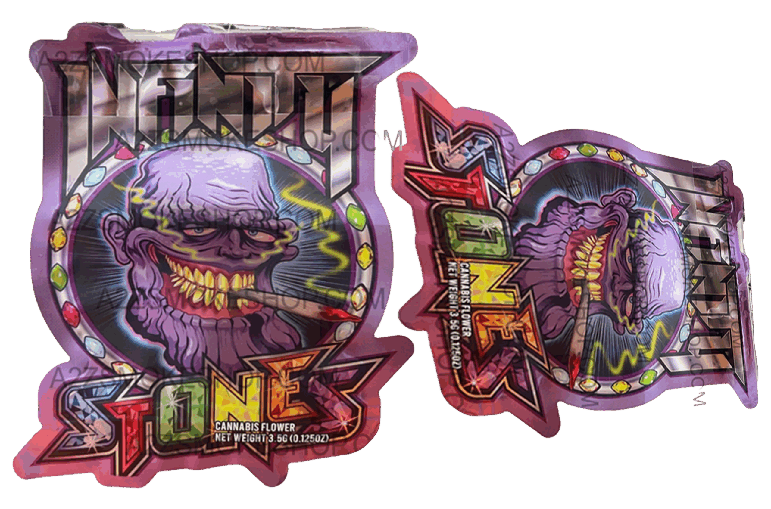 Infinity Stonez Cut Out Mylar Bags 3.5g Die cut