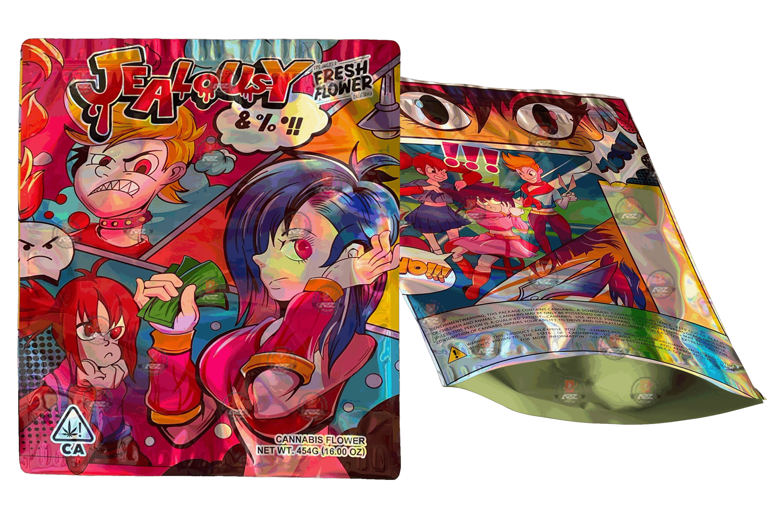 Jealousy Mylar Bag (Large) 1 LBS – 16OZ (454g) Pound Bag Holographic