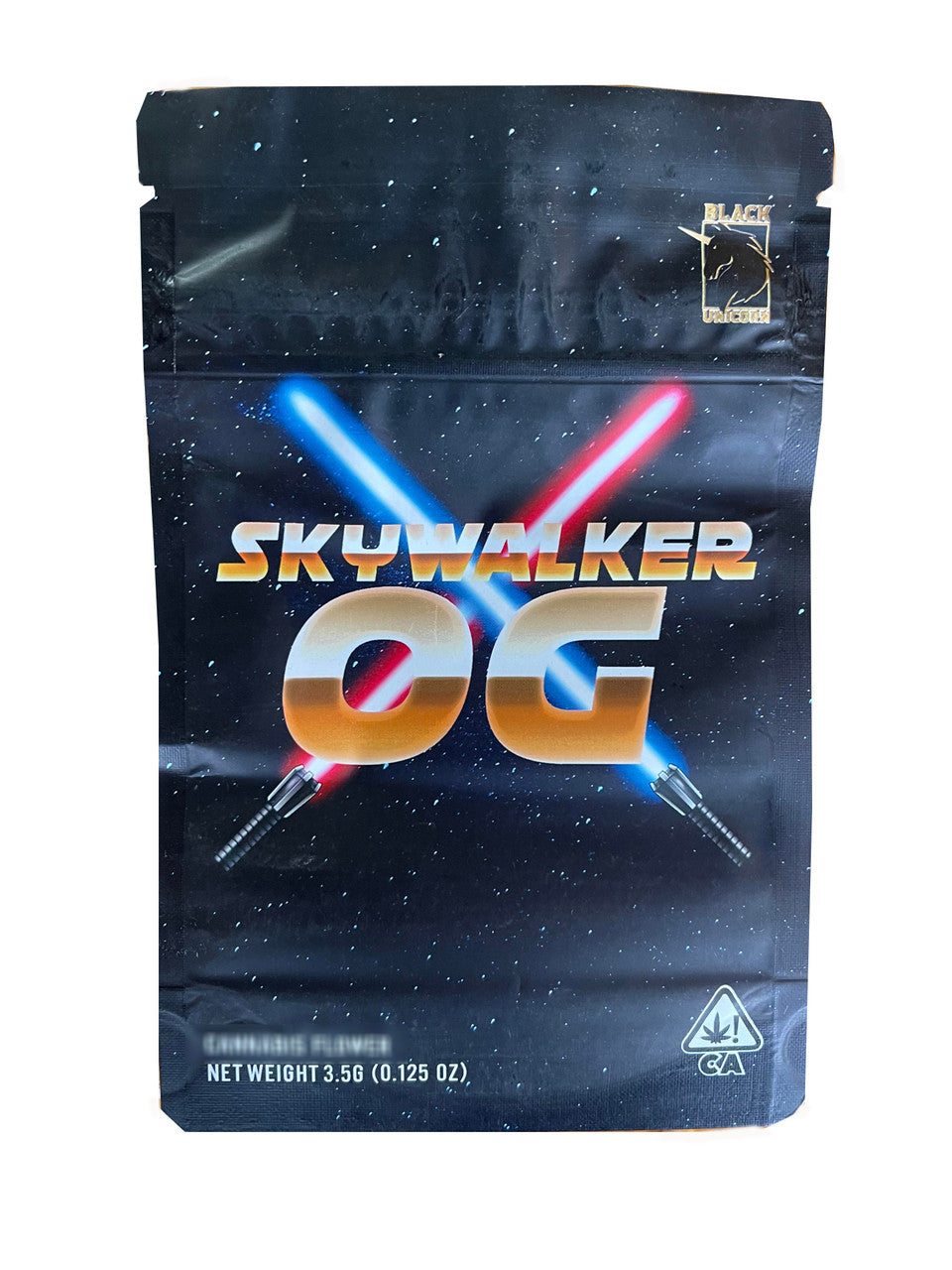 Black Unicorn -Skywalker OG  Mylar bag 3.5g  For Flower