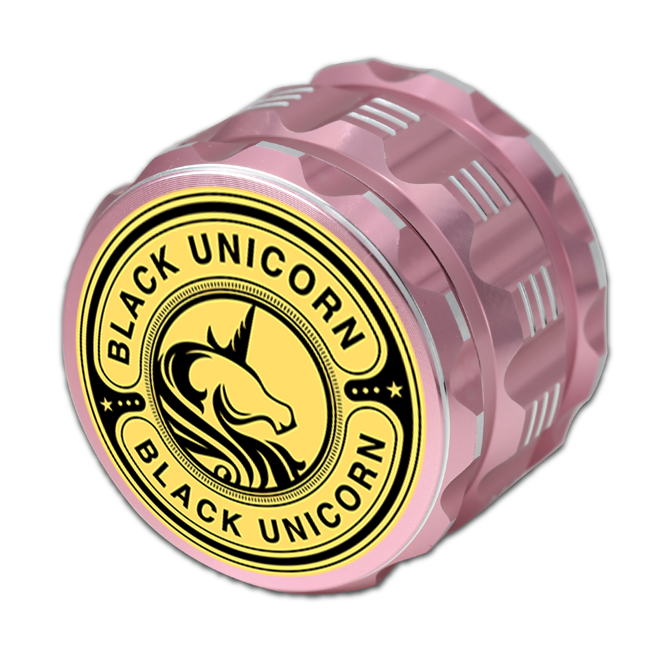 Black Unicorn Best Herb Grinder with Pollen Catcher. Large 4 Piece, 2.5″ Aluminum (Pink)
