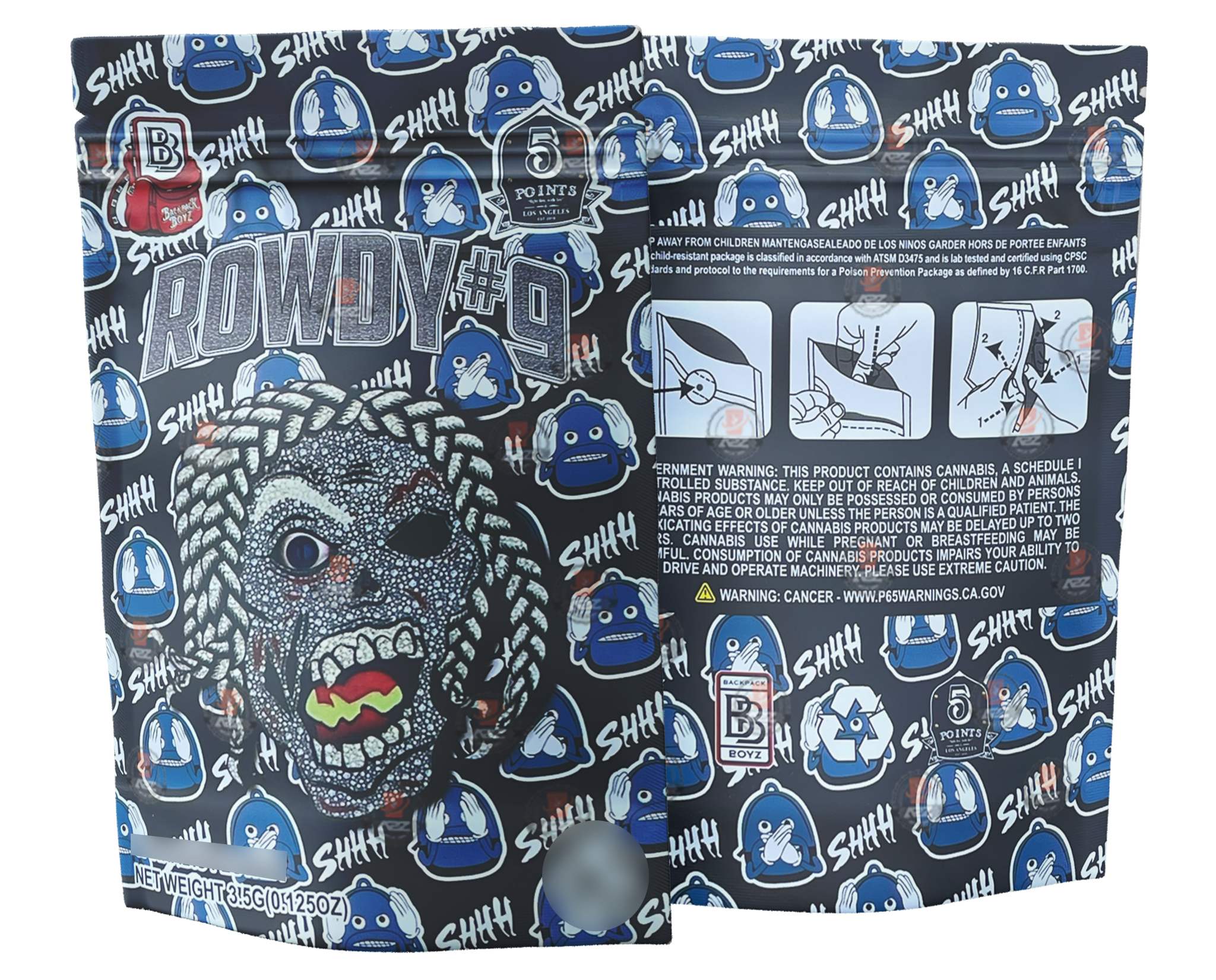 Backpack Boyz Rowdy #9 3.5g Packaging Only