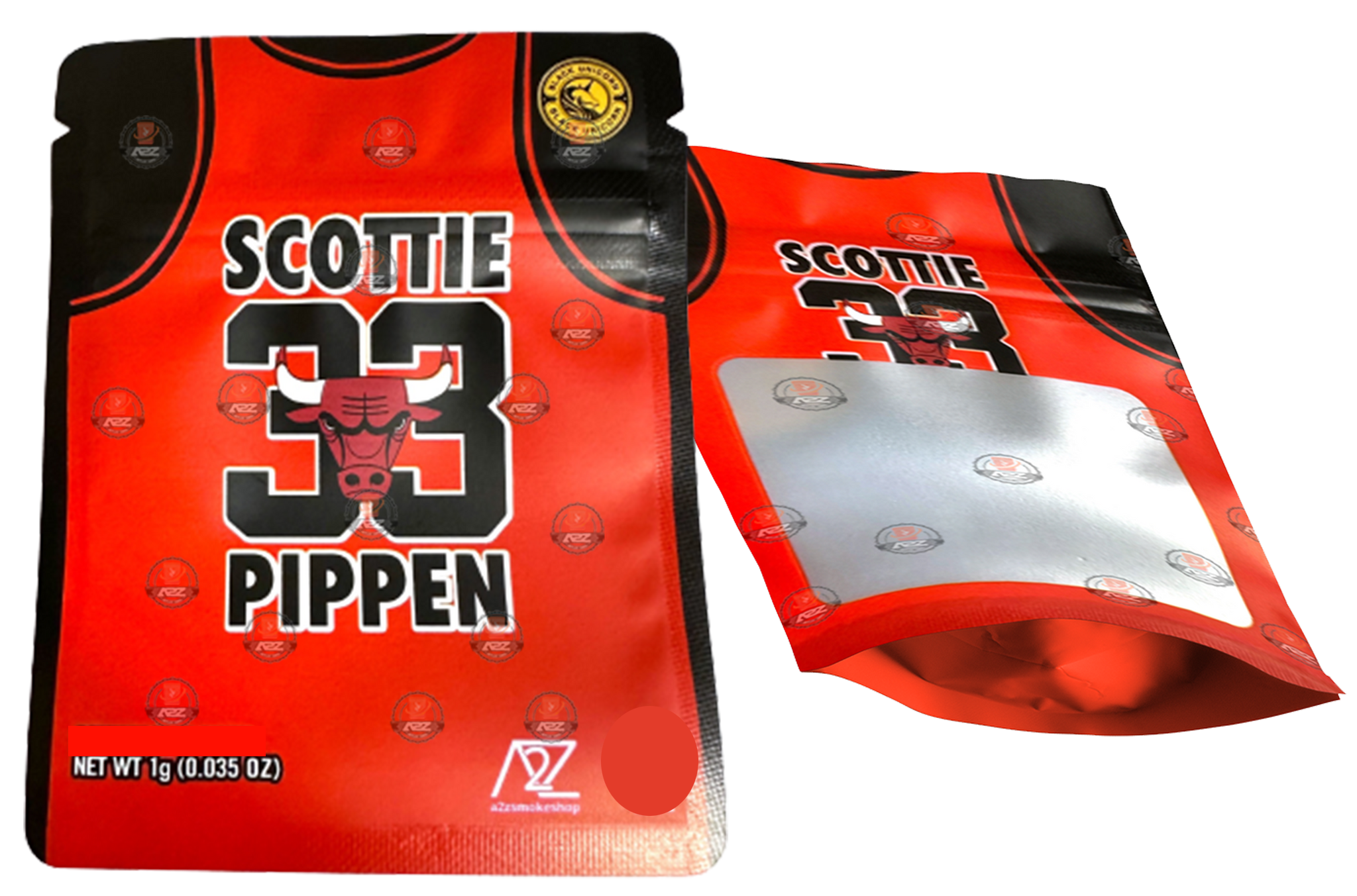 Black Unicorn Scotti Pippen 33 – 1 Gram Mylar bags with window – Packaging Only