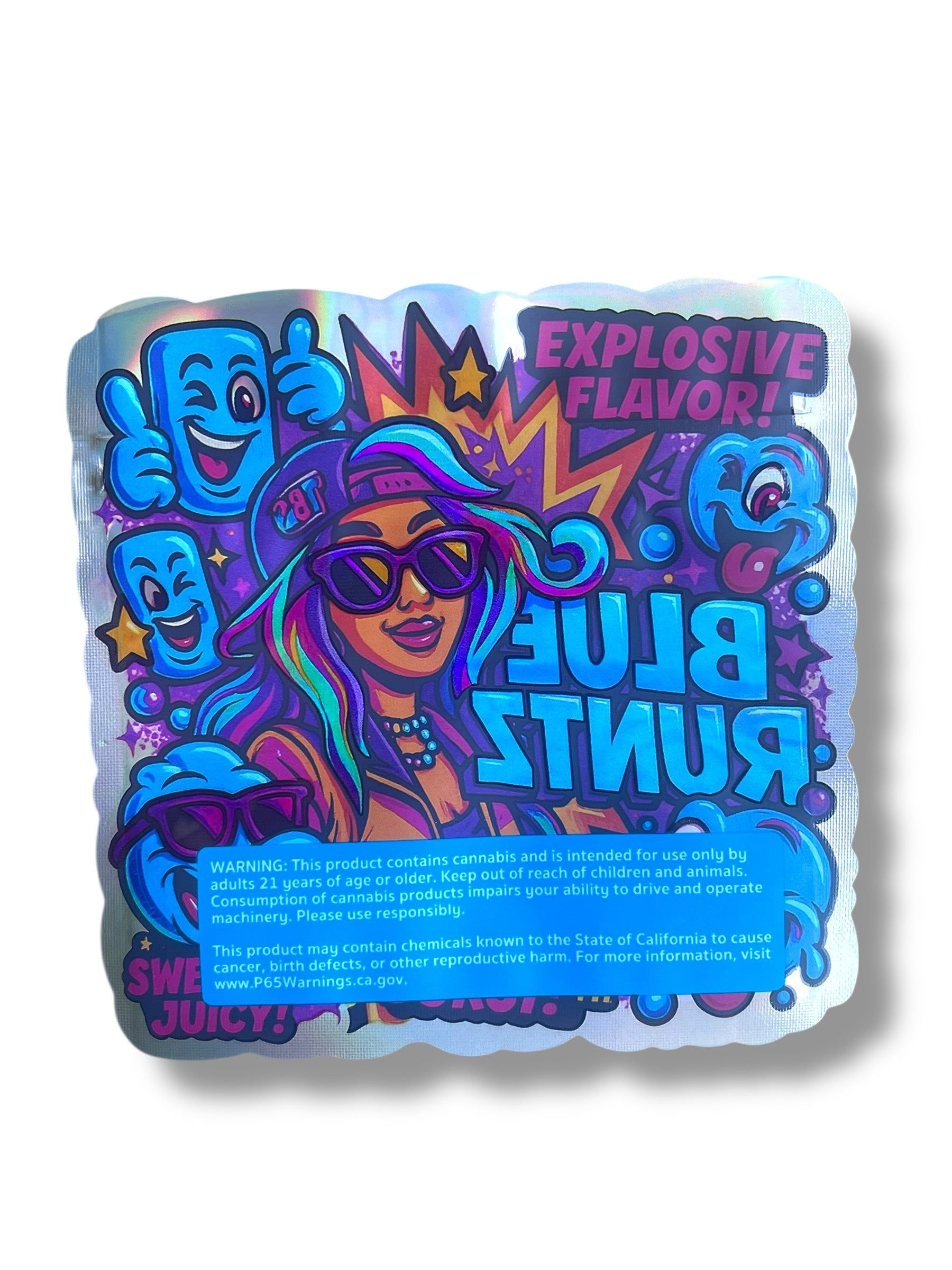 Blue Runtz Mylar Bag 3.5g – shape bags